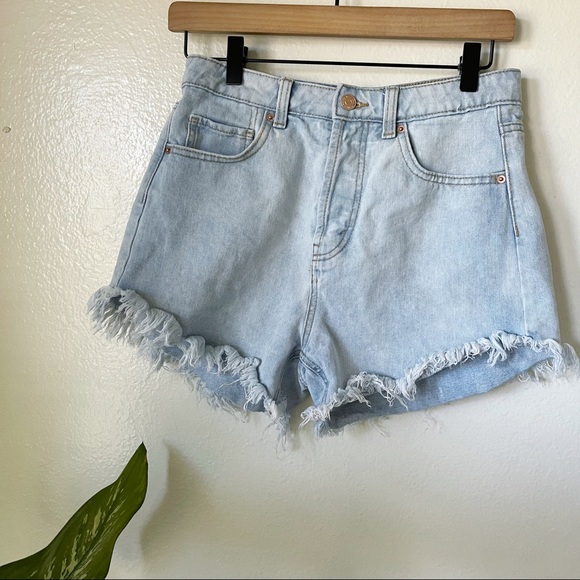 Wild Fable | High Rise Frayed Hem Denim Shorts